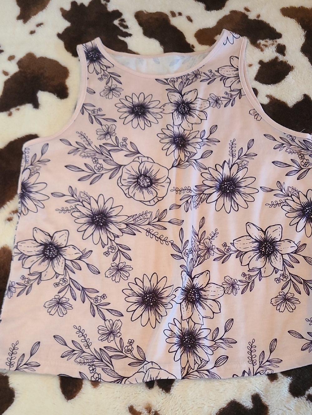 SHEIN Pink Floral Tank Top